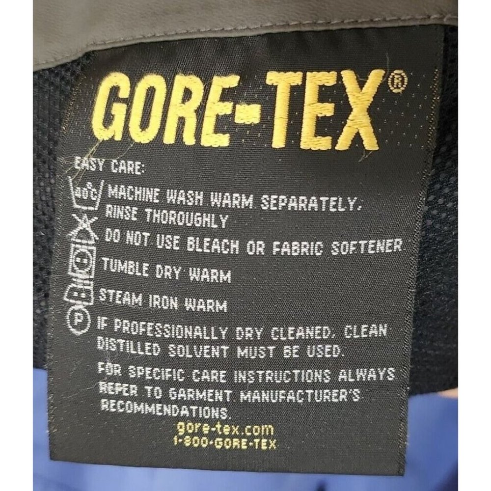 Bass Pro Shop Gore Tex Paclite‎ Blue Windbreaker Hooded Jacket Mens Size Large - Picture 12 of 14